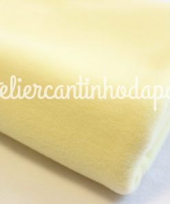 Tecido Microsoft Amarelo Bebê