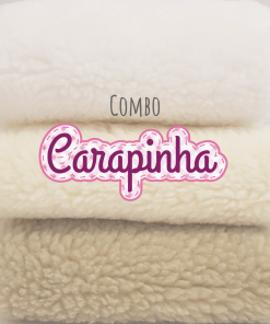 Combo Tecidos Carapinha 4 cortes 50x80 (Caramelo, Preto, Branco e Creme)