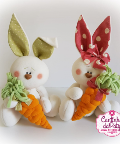 Projeto Digital Coelhos Tutu e Tata - Coleção Páscoa 2020