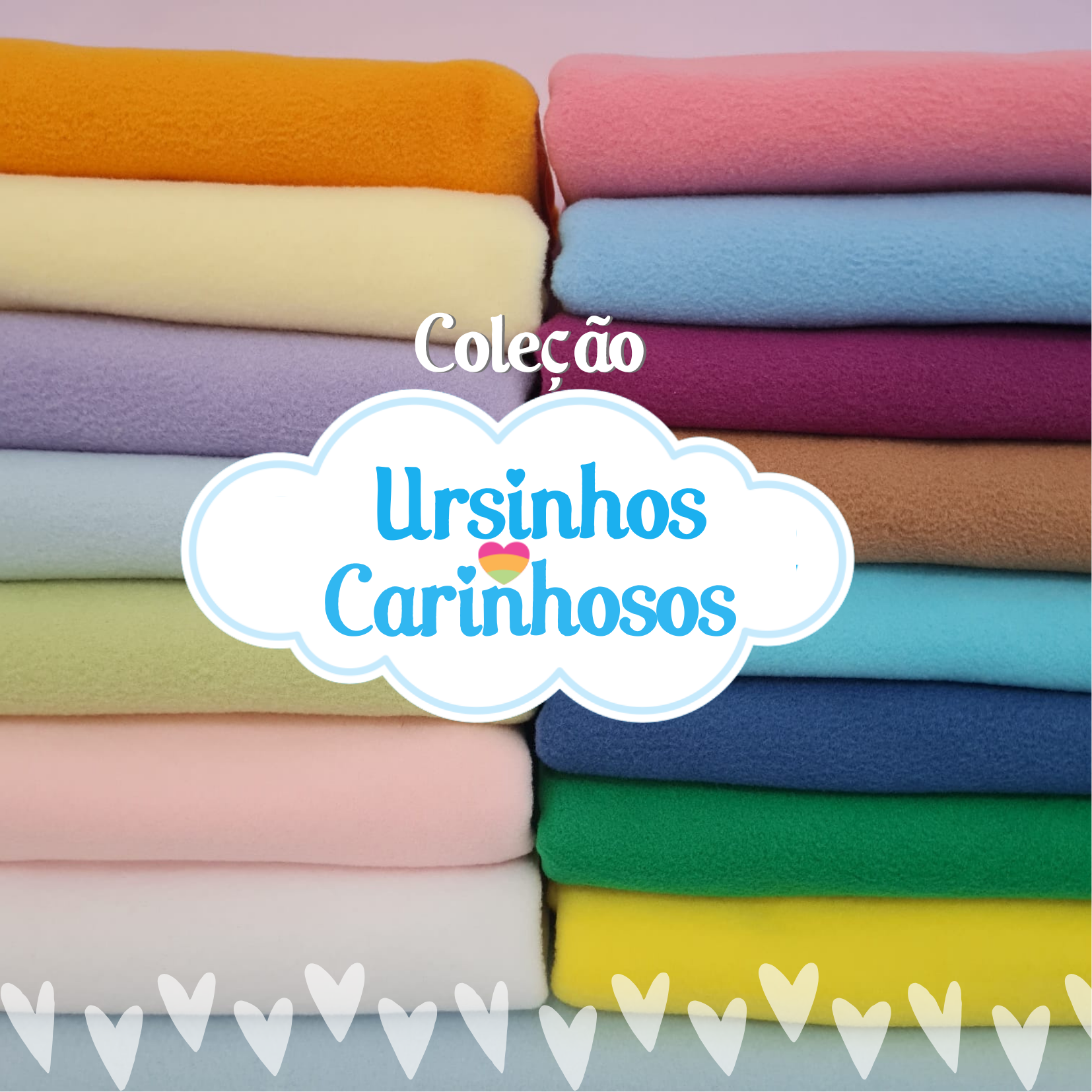 Kit de Tecidos Coleção Ursinhos Carinhosos