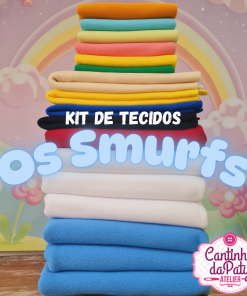 Kit de Tecidos Coleção Os Smurfs